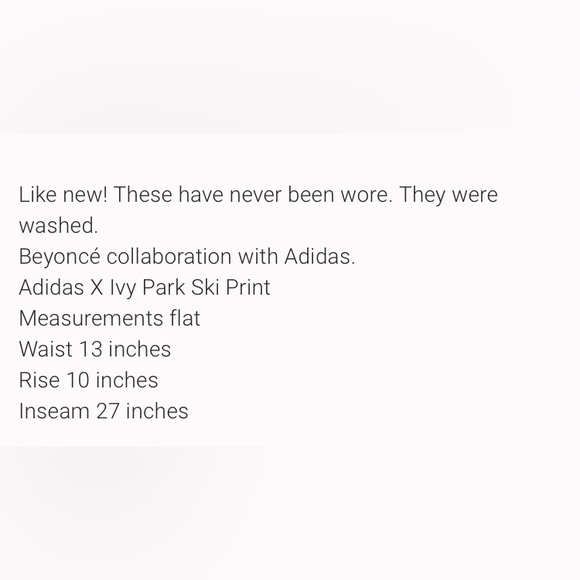 Adidas X /Ivy Park! high rise ski tag legging/tight multi coloured prints Small - Picture 13 of 17